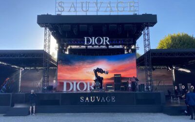 Scène Dior Sauvage sur Rock en Scène avec backline