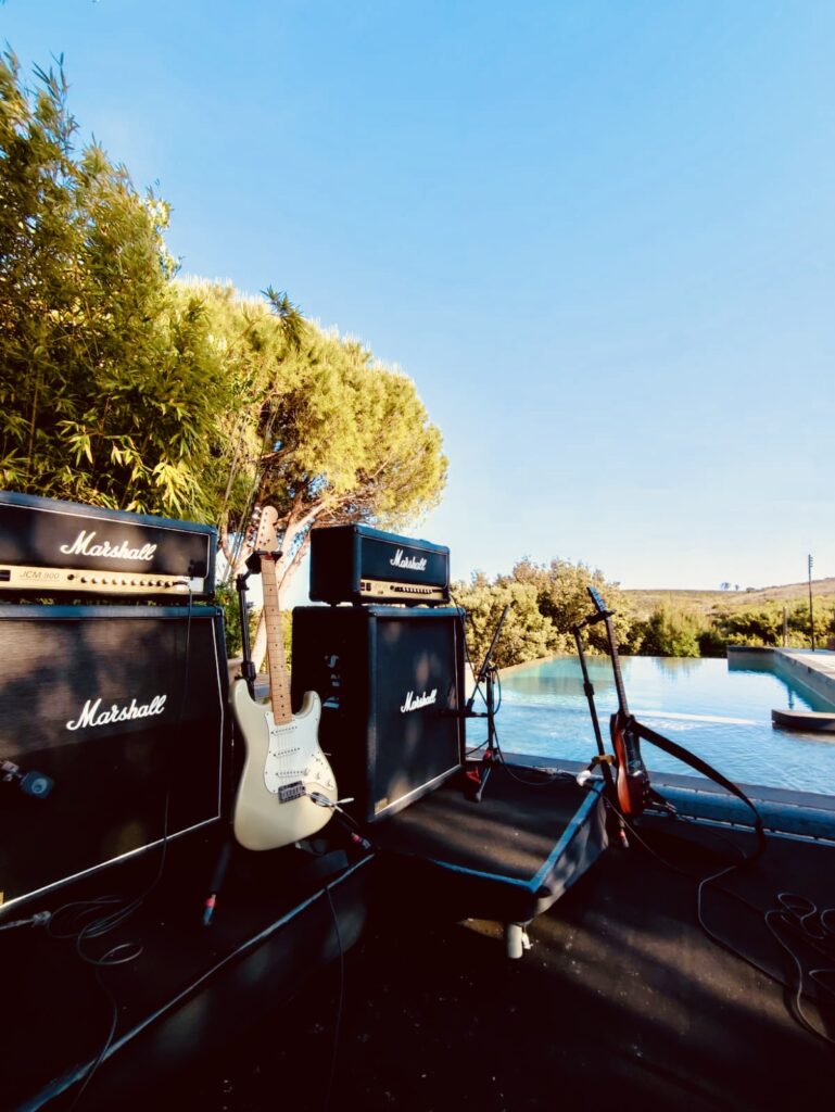 Backline BBS MARSEILLE, amplis Marshall et guitares
