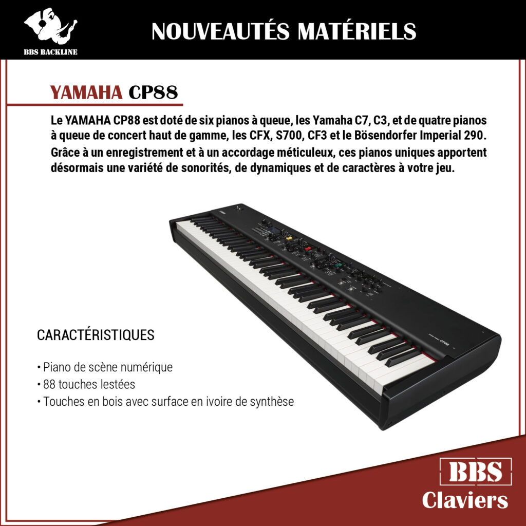 Fiche Clavier Yamaha CP88